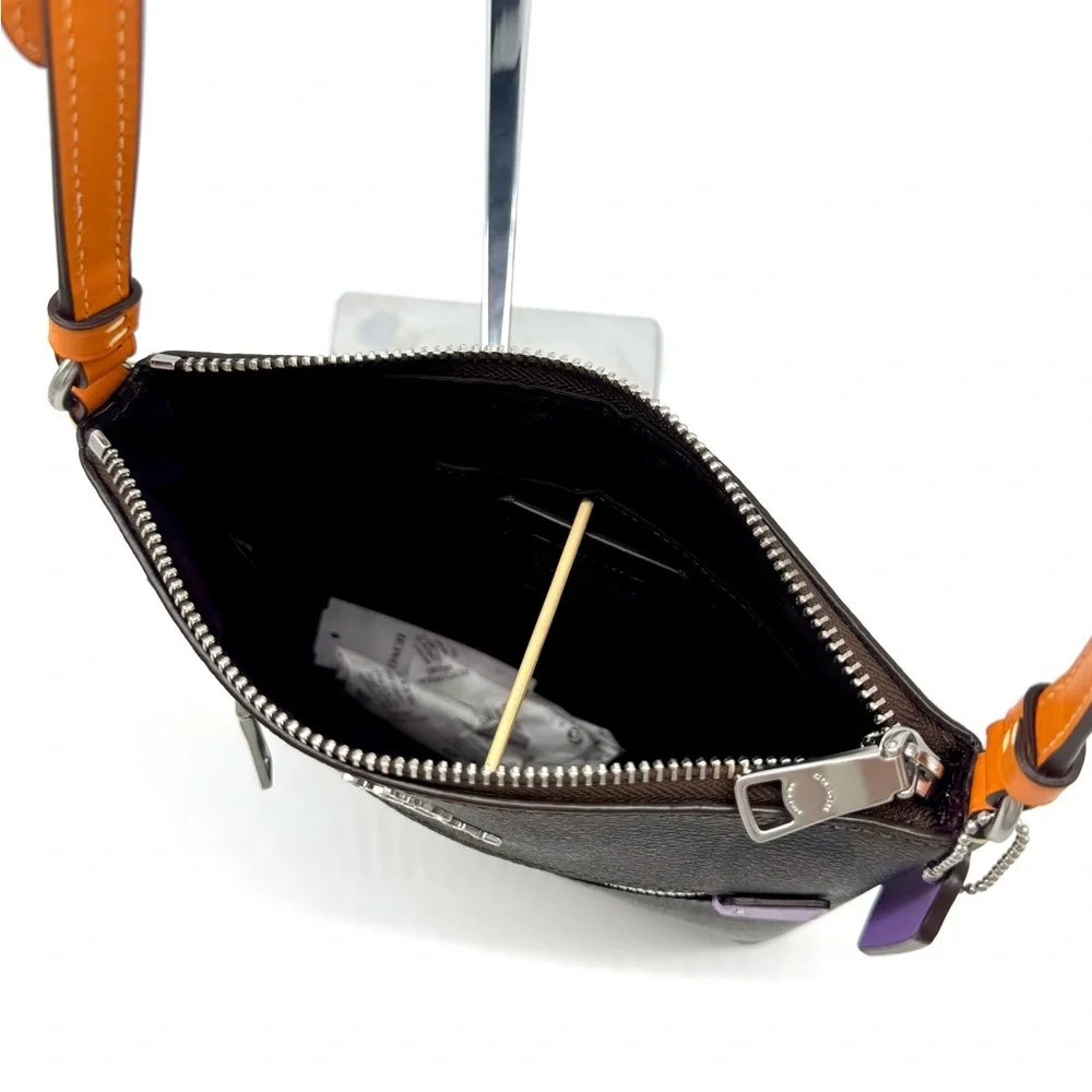 Coach Mini Rowan File Bag - SV/Brown/Iris Multi